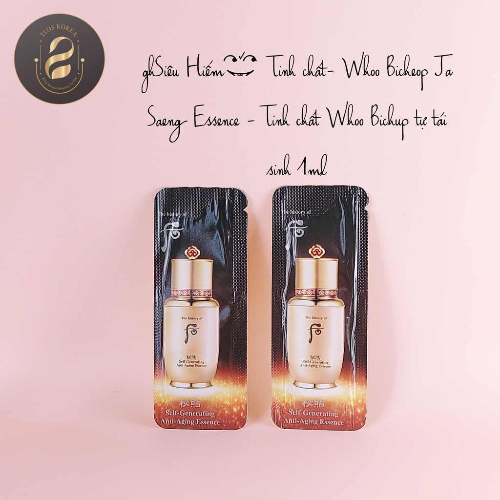 Gói Sample Whoo Bicheop Ja Saeng Essence Tinh dầu tinh chất tự sinh tái sinh phục hồi chống lão mịn da Whoo Bichup 1m