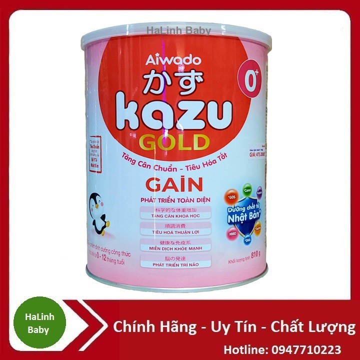 Sữa Bột Kazu Gold Gain 0+, 1+ 2+ 810g [Date mới nhất]