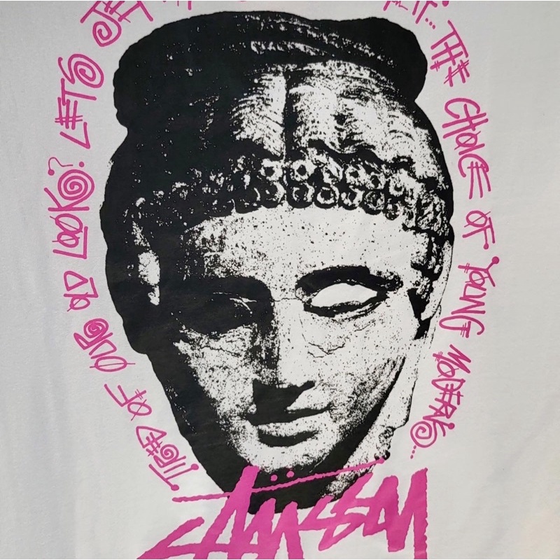 [Bao check chính hãng]Áo thun Stussy Young Modern màu trắng đen real