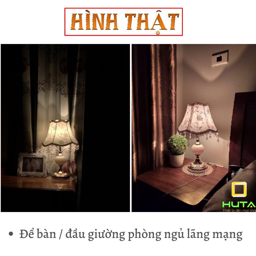 COMBO 2 Đèn Ngủ Để Bàn HUTA Light For Life CD1COMB Dimmer Điều Chỉnh Sáng Cao Cấp, Bóng Led, Ánh Sáng Vàng