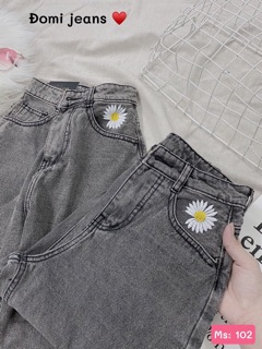 🍁Baggy Jeans Thêu Bông Cúc