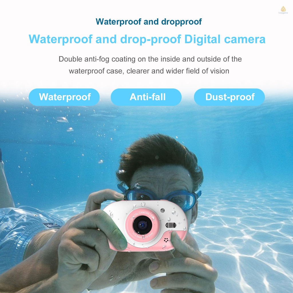 Camera kỹ thuật số 8MP chống thấm nước màn hình 2.4 Inch IPS HD tự hẹn giờ chụp hình cho bé 5s
 | BigBuy360 - bigbuy360.vn