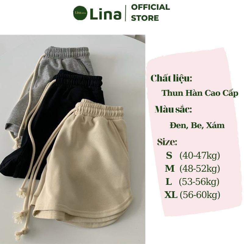 Quần Short Nữ Chất Liệu Thun Hàn Quốc Cao Cấp Siêu Dày Dặn Và Mềm Mịn LINASTORE 027 | BigBuy360 - bigbuy360.vn