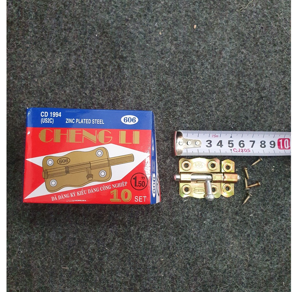[Giá rẻ] Chốt cửa ngang hiệu Chengli 606 (60mm-150mm) kèm ốc vít