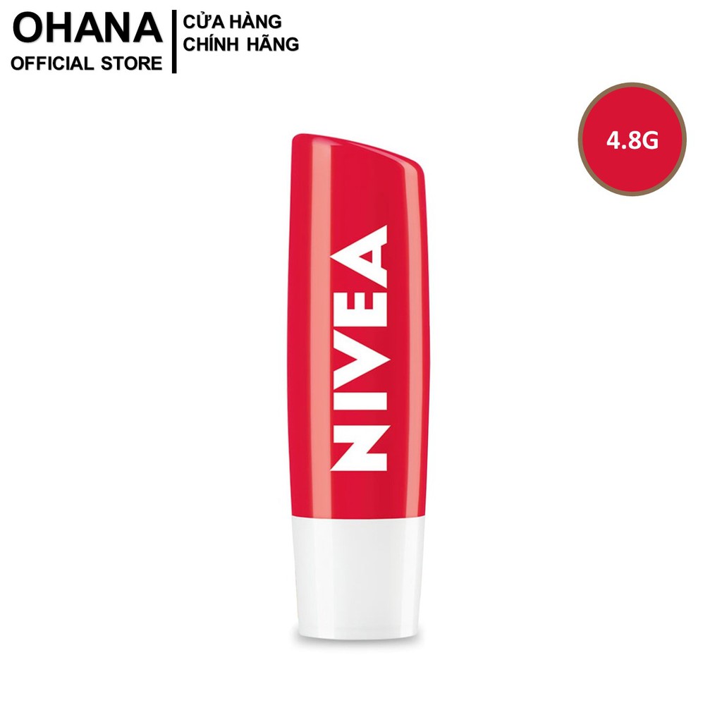 Son Dưỡng Ẩm Môi Hồng Dâu Tây 24h Nivea Strawberry Shine Caring Lip Balm 4.8g - Hồng - 85083