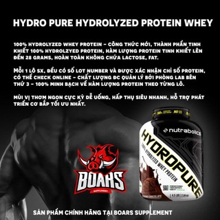 NUTRABOLICS HYDROPURE 4.5 LBS -  WHEY THỦY PHÂN TĂNG CƠ GIẢM MỠ