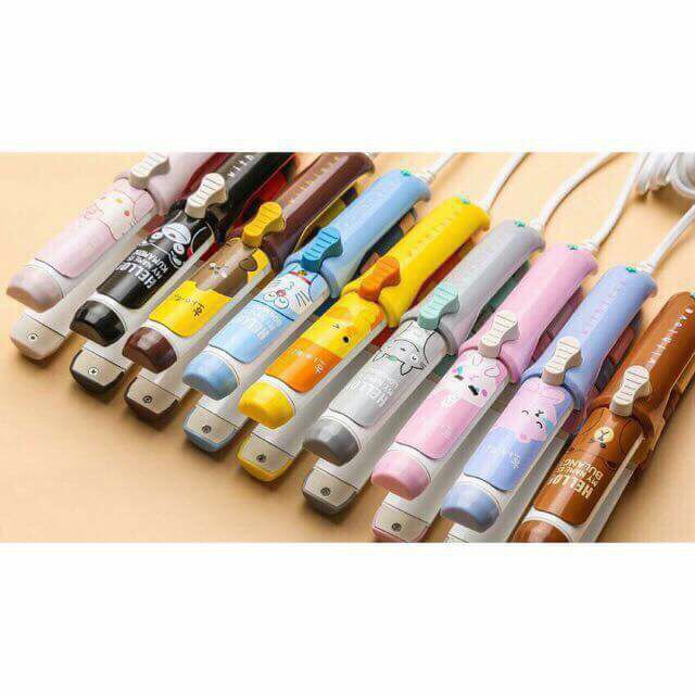 Máy là và uốn tóc mini 2 trong 1 hoạt hình và trái cây