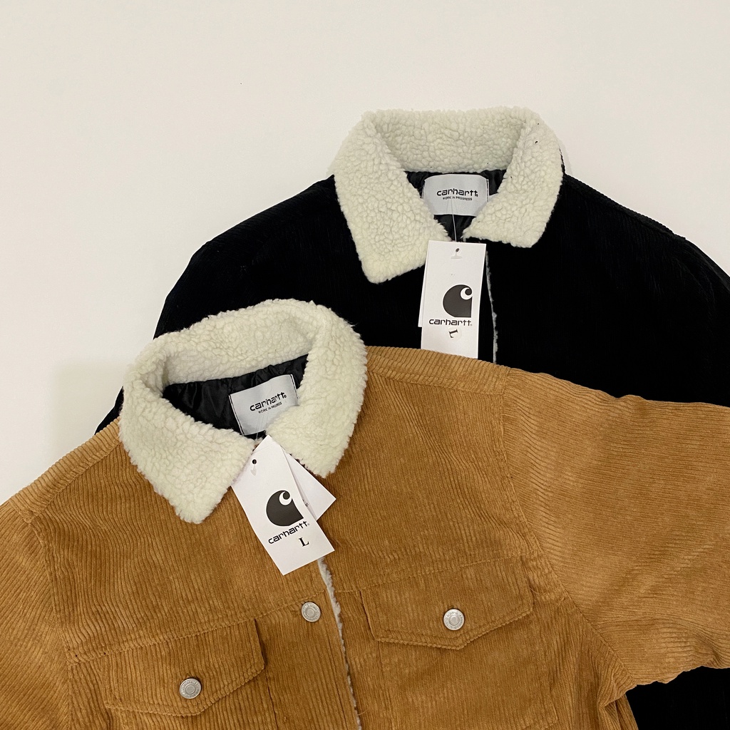 O7AO Carhartt Carhart thickened jacket cotton-padded coat corduroy lamb fleece coat couple loose retro men's and women's 2021