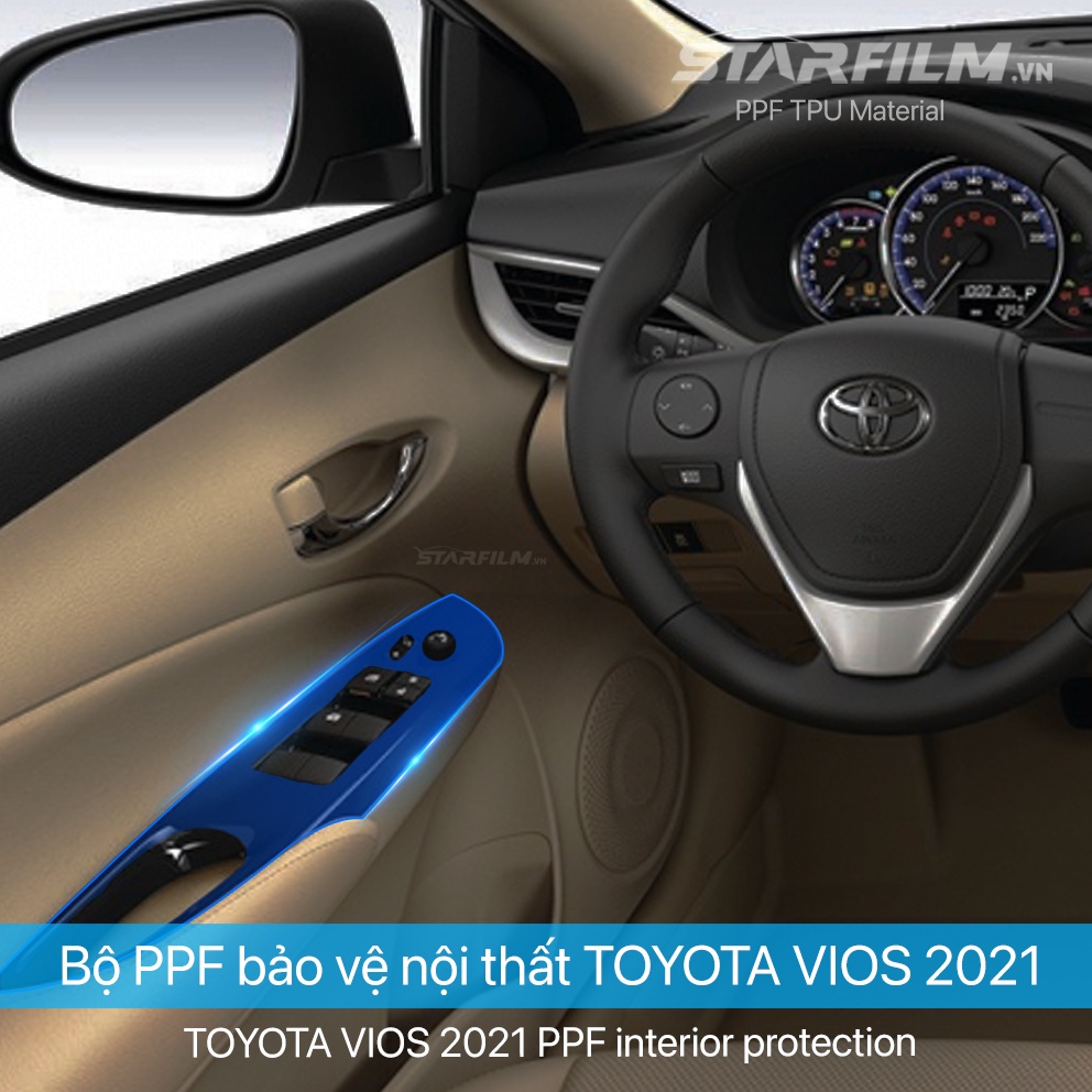 Toyota Vios 2021 PPF TPU chống xước tự hồi phục STAR FILM
