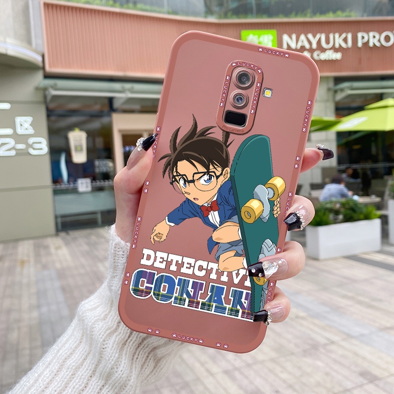 Ốp Điện Thoại Cao Su Mềm Mỏng In Hình Conan Thiết Kế Bảo Vệ Ống Kính Máy Ảnh Toàn Diện Cho Samsung Galaxy A6 Plus 2018