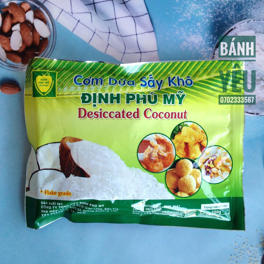 Cơm dừa sấy khô Định Phú Mỹ 150g- sợi dài