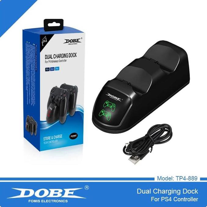 Đế Sạc Đôi Dobe Mini Usb Có Đèn Led Báo Hiệu Cho Tay Cầm Chơi Game Ps4