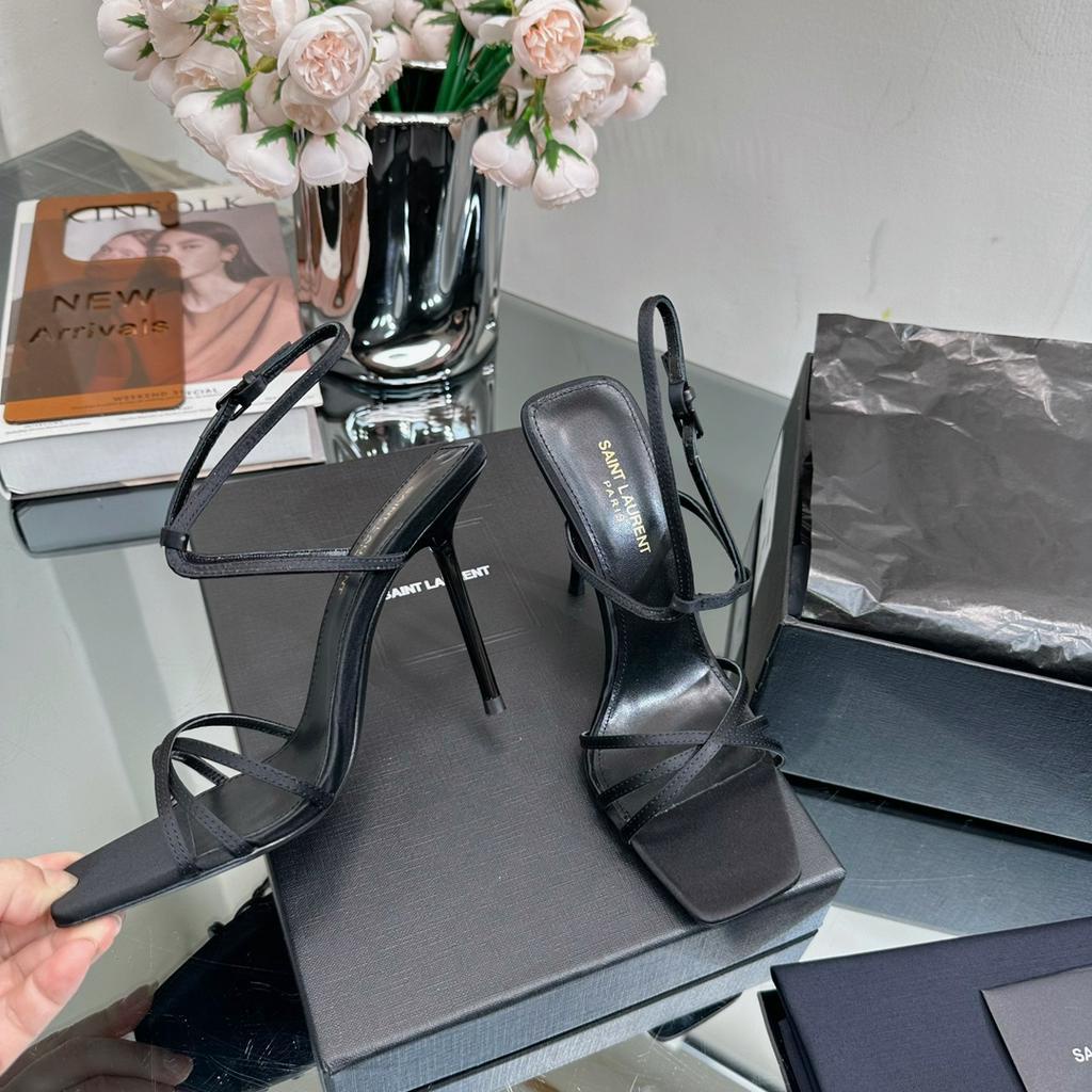 Giày cao gót da thật thời trang cao cấp Saint Laurent phong cách trẻ trung, thời thượng