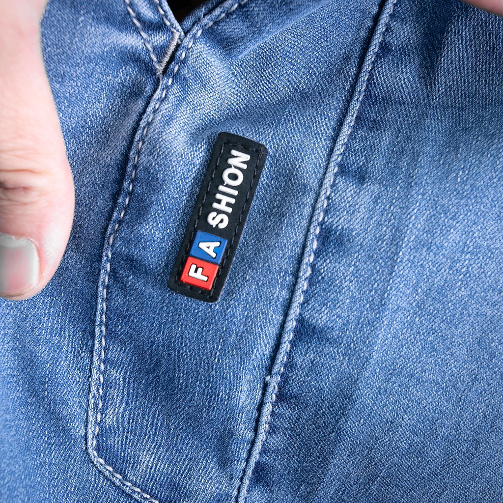 Quần JOGGER JEAN cạp chun kết hợp cùng dây rút form baggy QJ543 | BigBuy360 - bigbuy360.vn