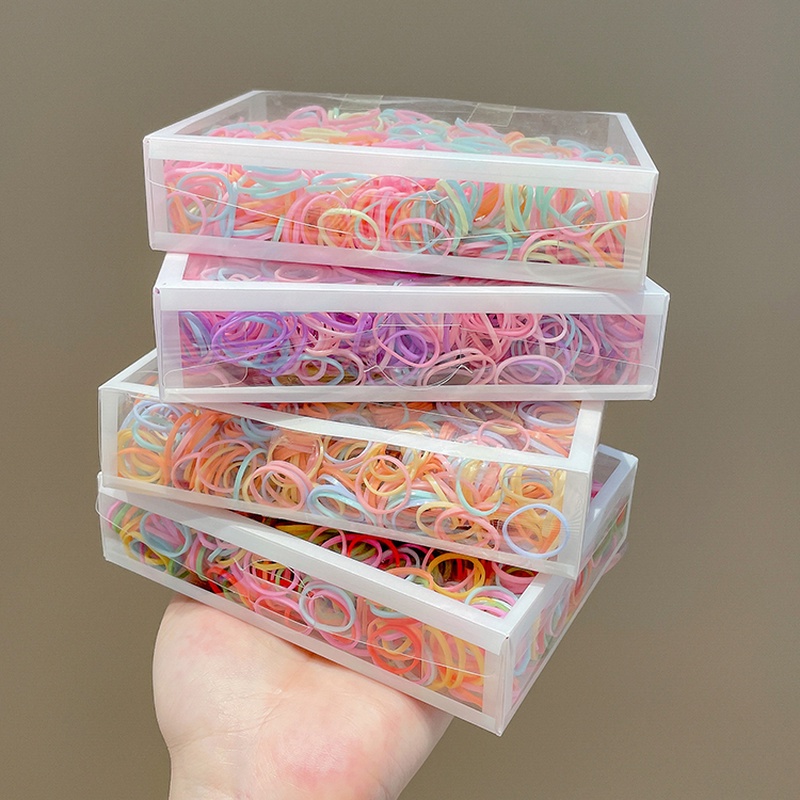 Dây Thun Cột Tóc Nhiều Màu Dùng Một Lần Không Gây Đau Thời Trang Cho Bé