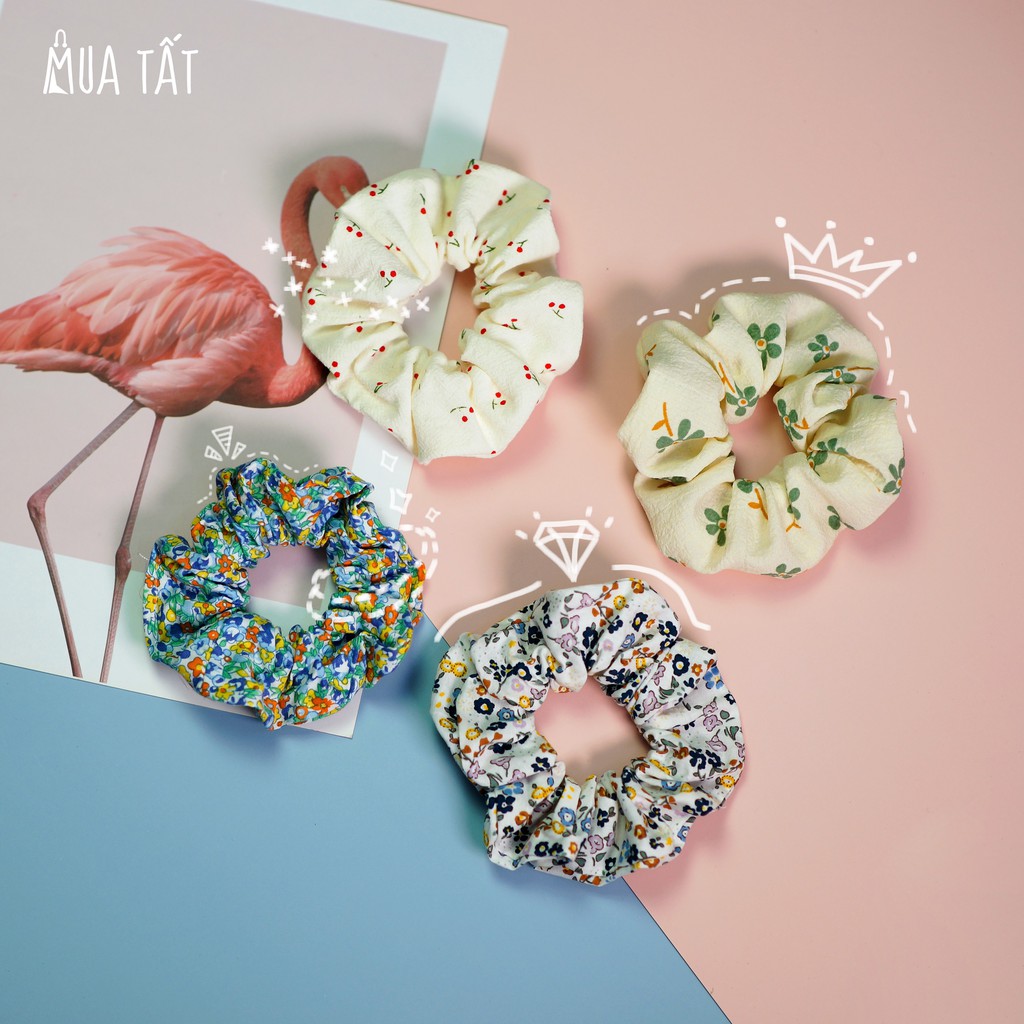 Cột tóc scrunchies họa tiết Mua Tất (muatatshop)