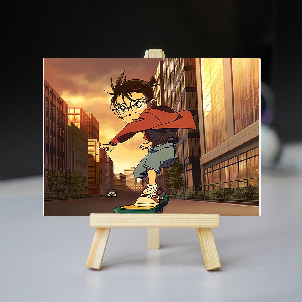 Tranh kính trang trí thám tử lừng danh conan anime