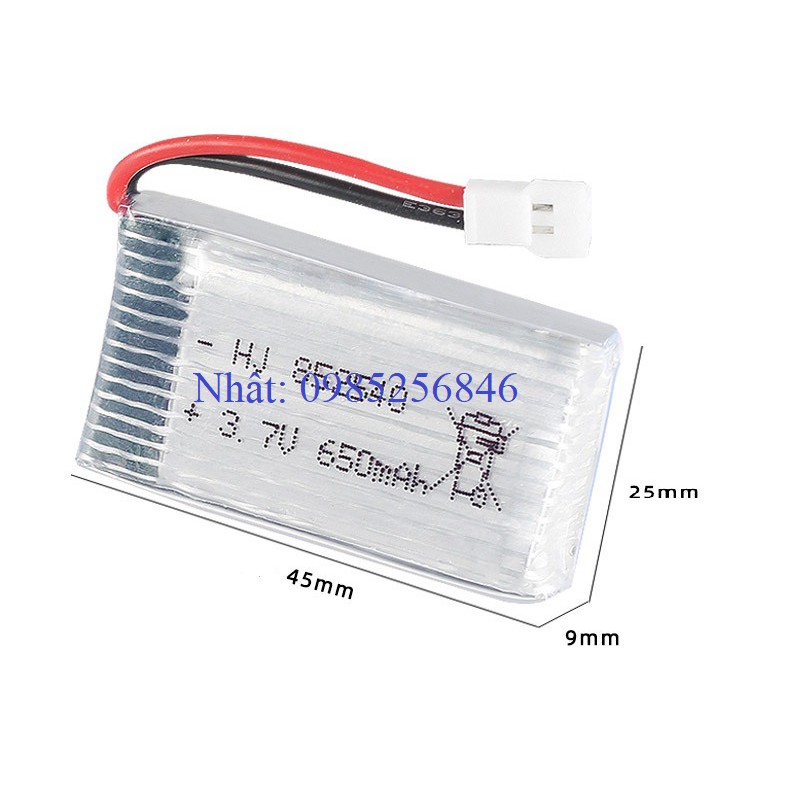 Pin 3.7v 650mah 25C dành cho máy bay điều khiển từ xa và các loại khác
