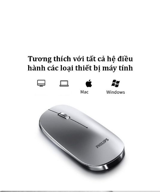 🚛Freeship-CHUỘT KHÔNG DÂY PIN SẠC YÊN LẶNG PHILIPS M305