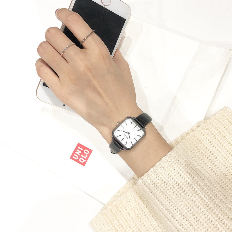 Ms. Đồng Hồ Vuông Nhỏ Chống Thấm Nước Thời Trang Chất Lượng Cao Đẹp Mắt