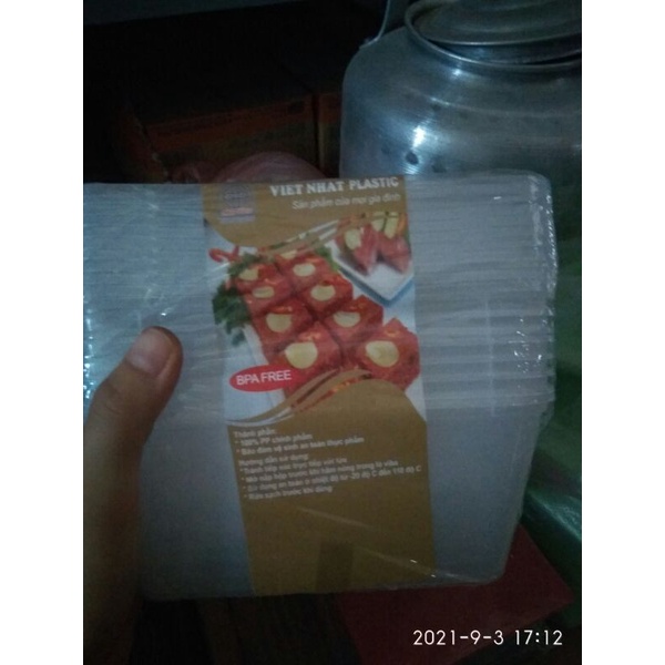 10 hộp đựng thực phẩm Việt Nhật 500ml, 750ml và 1000ml có nắp đậy