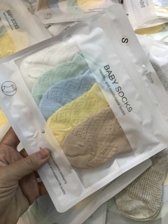 Combo 10 set (set 5 đôi) tất lưới cho bé