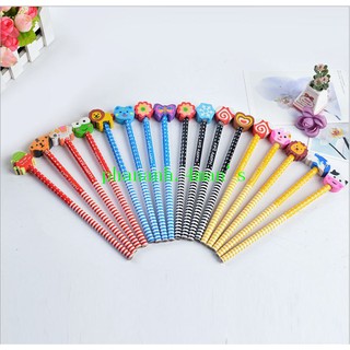 Sỉ combo100 bút chì siêu ngộ nghĩnh kèm tẩy thú yêu