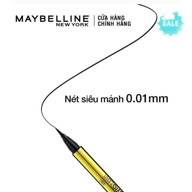 GIẢM 30K Bút Kẻ Mắt Nước Siêu Mảnh, Sắc Nét, Không Trôi Maybelline Hyper Sharp Laser Eyeliner (Nắp Vàng) 0.5g .