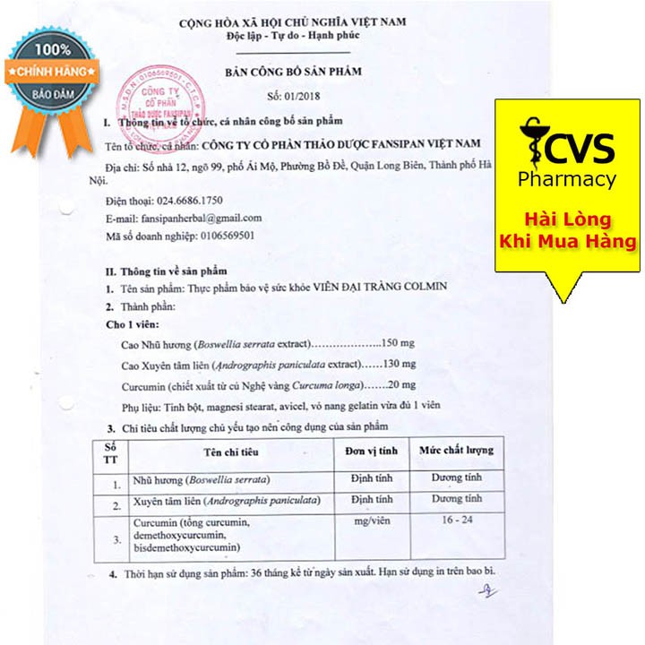 Viên uống Colmin / Viên đại tràng Colmin – Hỗ trợ người bị đại tràng