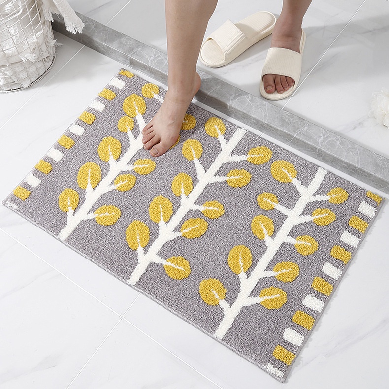 Thảm lau chân chùi chân trải sàn nhà bếp phòng khách trang trí Moonhome thấm hút chống trượt kích thước 40x60 và 50x80cm