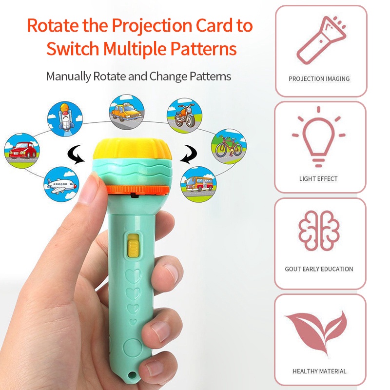 Đèn Chiếu Chiếu Màu Dạ Quang Giáo Dục Sớm Dành Cho Trẻ Em