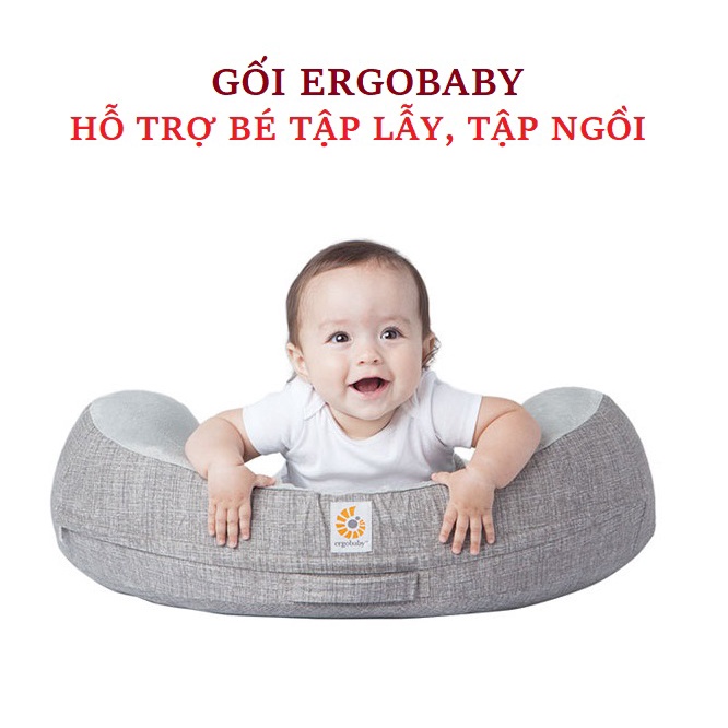 💝Gối cho bé bú Ergobaby Pillow có dây cố định, tạo cho bé tư thế thoải mái khi bú mẹ, hỗ trợ bé tập ngồi, tập lẫy