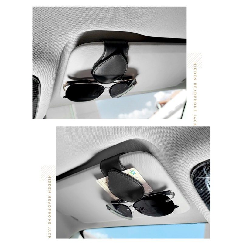 1Pcs Auto Sonnenblende Brille Halter / Leder Multi-funktion Bill Karte Halter Neue Sonnenbrille Box / Auto Sonnenbrille Halter