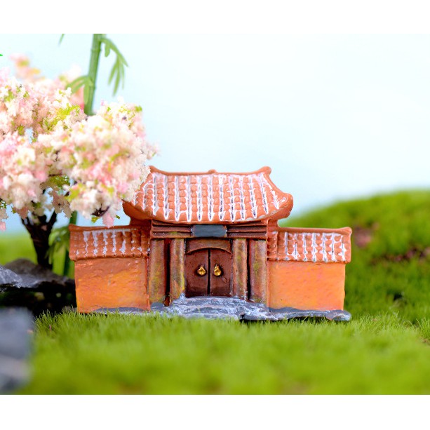 Mô hình cổng biệt viện kiểu cổ Trung Quốc thích hợp trang trí tiểu cảnh, non bộ, DIY
