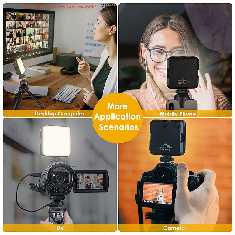 Video Conference Lighting Kit, Laptop Webcam Lighting with Clip, LED Camera Light for Photography, Zoom Meeting, Remote