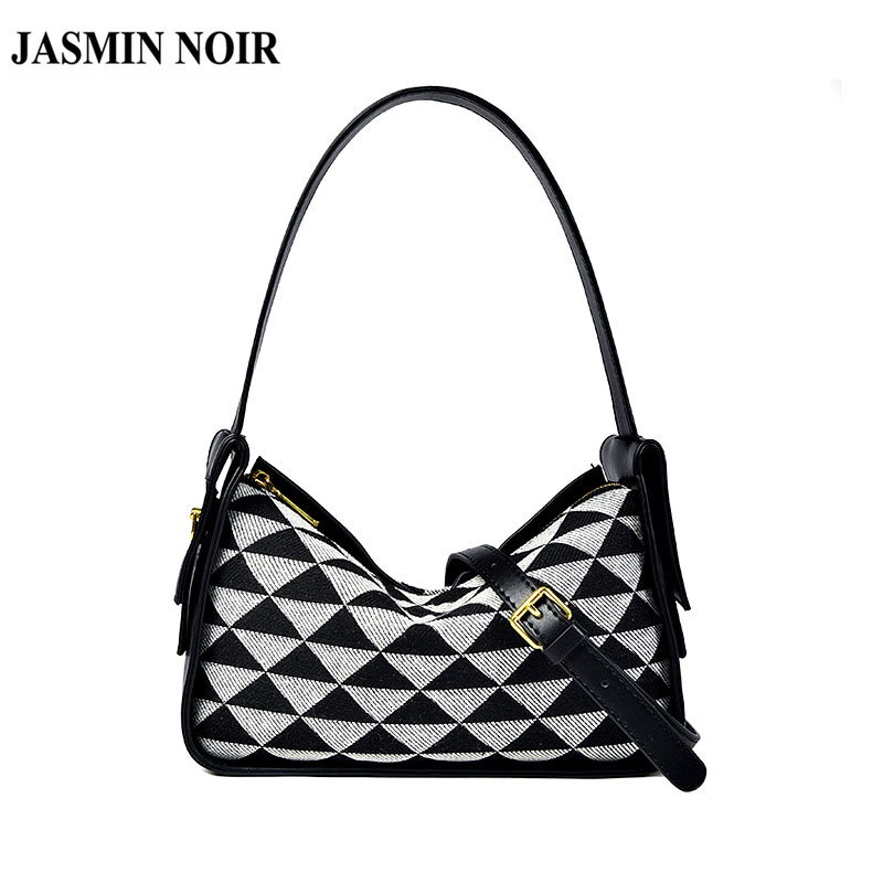 Túi Đeo JASMIN NOIR Chéo Họa Tiết Sọc Caro Đơn Giản Thời Trang Cho Nữ