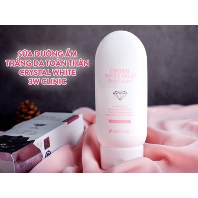 Kem ủ trắng da toàn thân 3W clinic crystal white milky Pack