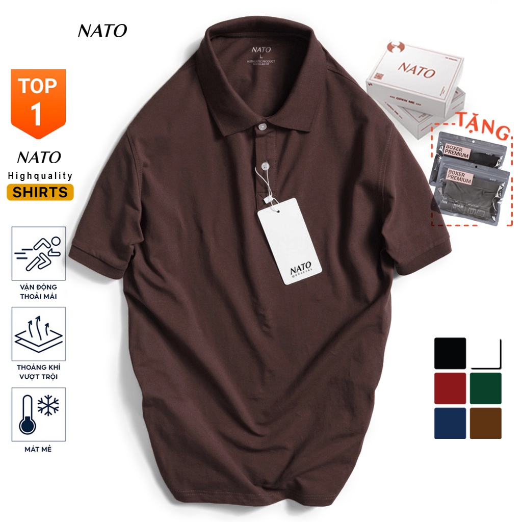 Áo Thun Polo Nam BASIC Vải Cotton Cá Sấu Cao Cấp Basic Đẹp Tay Ngắn Có Cổ Màu Trắng Đen Đỏ Xanh Navy Trơn Họa Tiết NATO