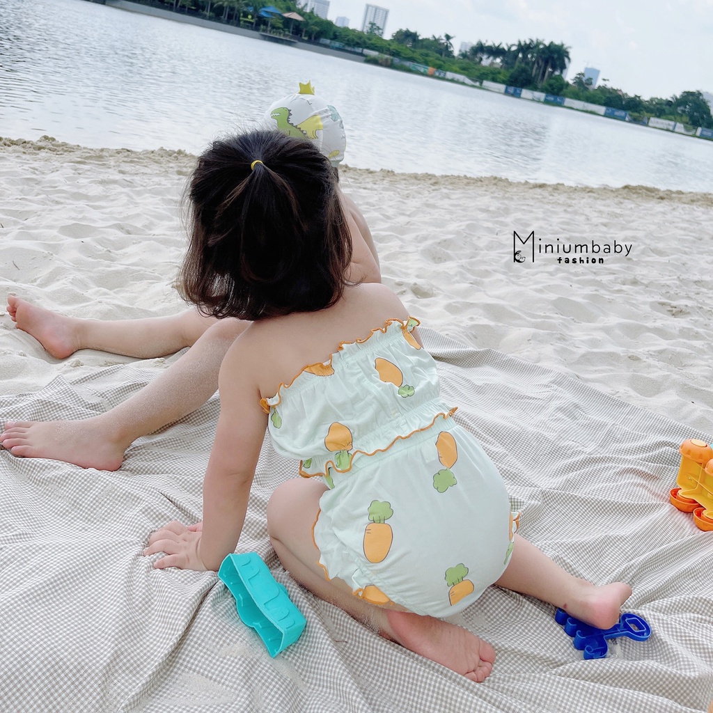 Bộ đồ bơi cho bé trai, bé gái từ 1-8 tuổi, bikini đi biển cho bé hình khủng long,cà rốt, thỏ dễ thương miniumbabyfashion