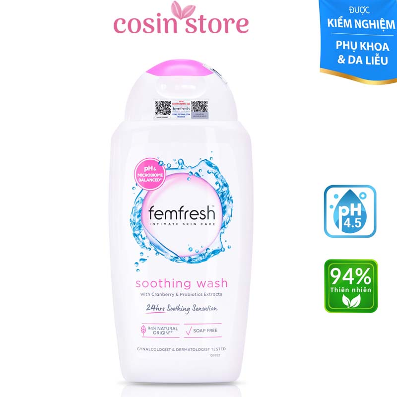 Dung Dịch Vệ Sinh Phụ Nữ Femfresh Cao Cấp Femfresh Soothing Wash 250ml - Hồng
