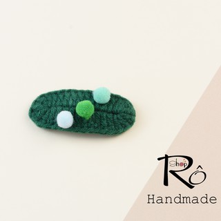 Cặp tóc xinh Pom Pom mini, kẹp tóc len Handmade 5.5cm