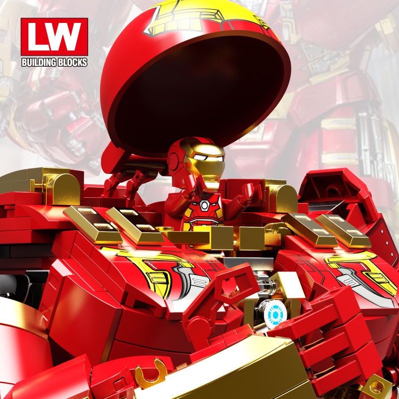 Đồ chơi Lắp ráp mô hình Hulkbuster MK44 LW2070 siêu anh hùng Marvel
