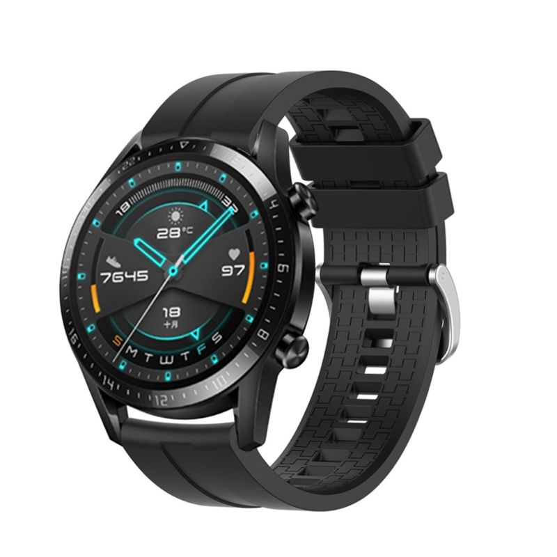 【add】 Sports Wristband Silicone Watch Strap for Huawei Watch GT2 46mm Gear S3 Classic