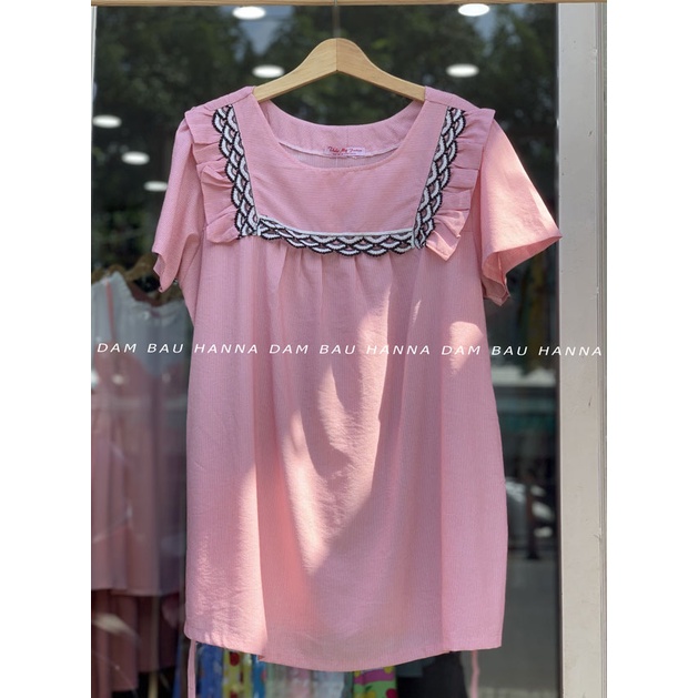 FREE SIZE 70-100KG Áo bầu công sở big size dễ thương vải cao cấp thoáng mát không xù không nhăn thấm mồ hôi