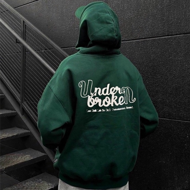 Áo KHOÁC Hoodie XANH LÁ UNDER BROKEN và Ulzzang Unisex f.s.shop68
