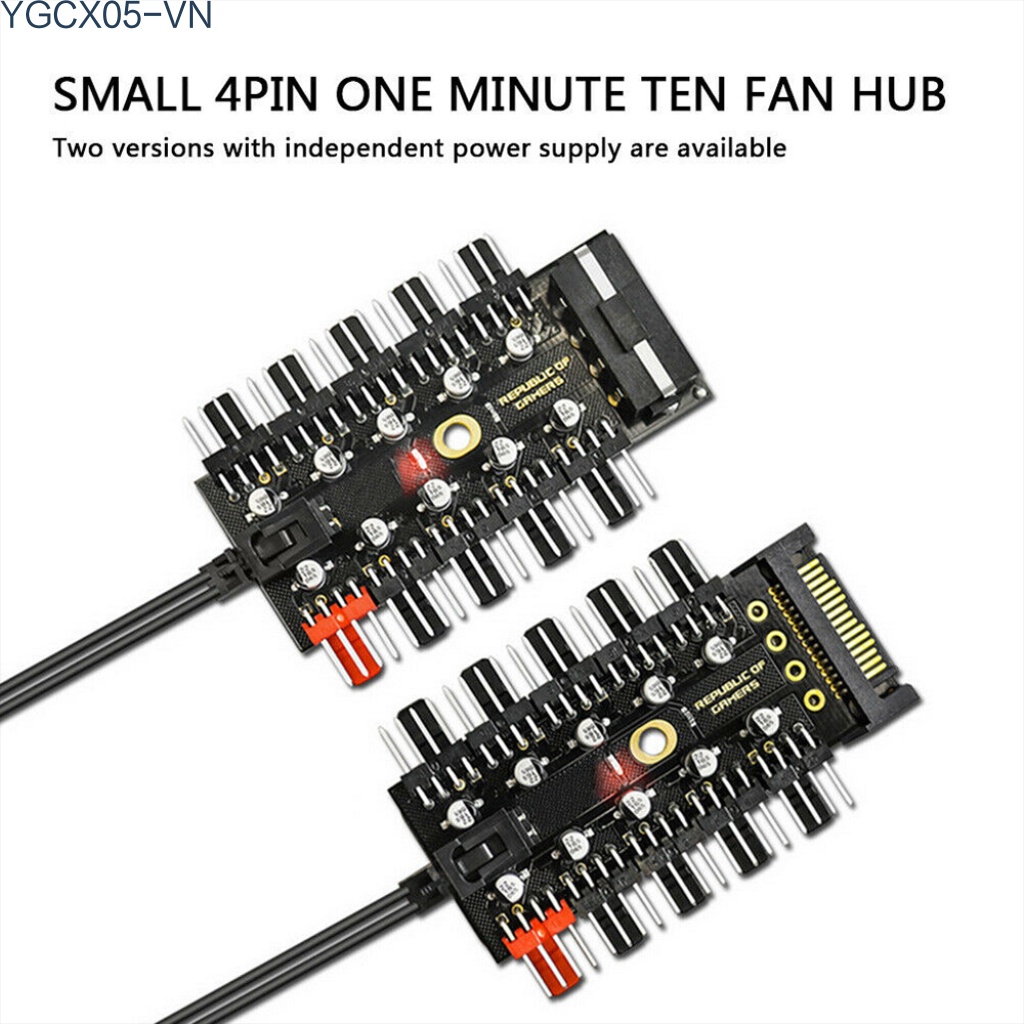 Bộ Chia Quạt Tản Nhiệt 4 Pin Pwm 1 Sang 10 12v | BigBuy360 - bigbuy360.vn