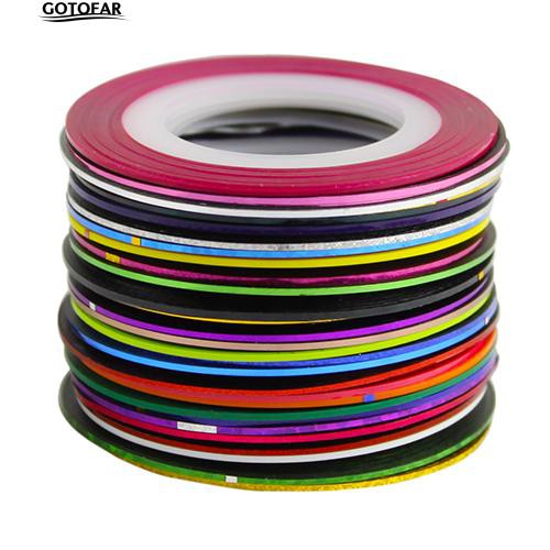 Set 30 cuộn dây dán trang trí móng tay nghệ thuật