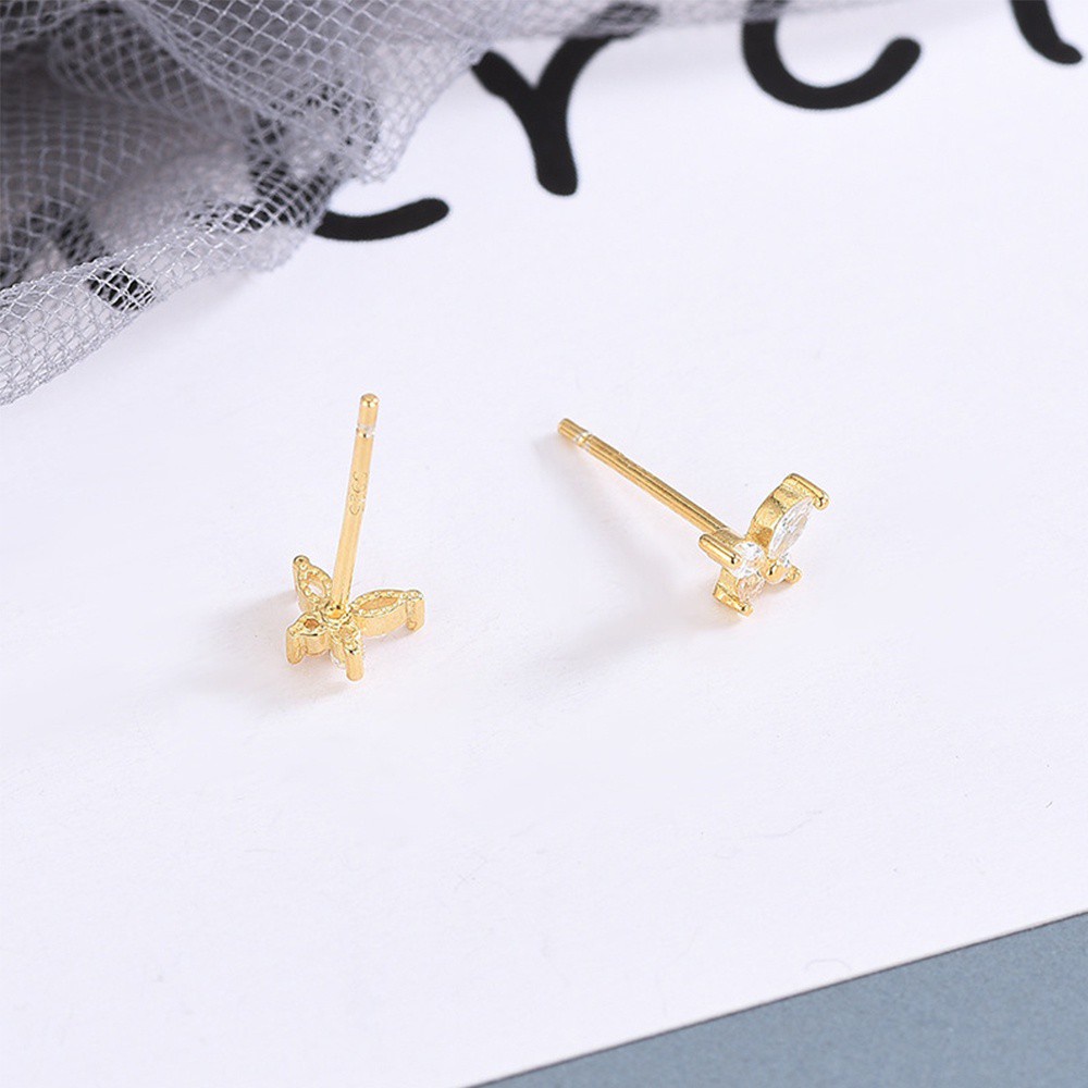 Khuyên Tai Hình Bướm Đính Đá Zircon Tinh Tế Thời Trang Cho Nữ