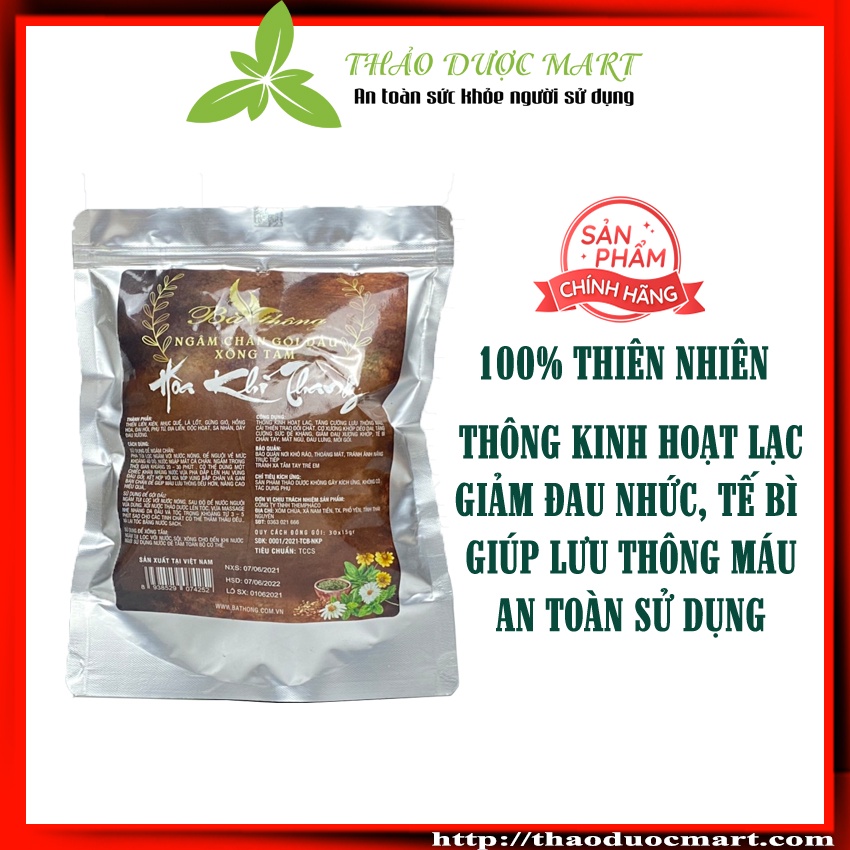 Thảo dược ngâm chân giúp ngủ ngon Hòa khí thang Bà Thông, tăng cường lưu thông khí huyết ( ngâm chân thảo dược )