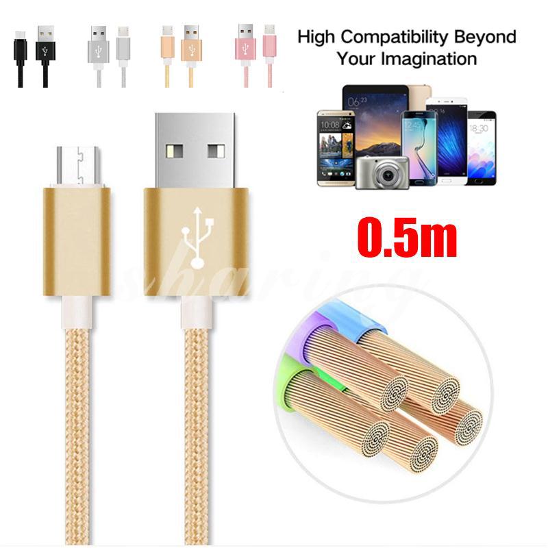 0.5m Quick Fast Charging Charger Cable Line Lead For Android Mobilephone